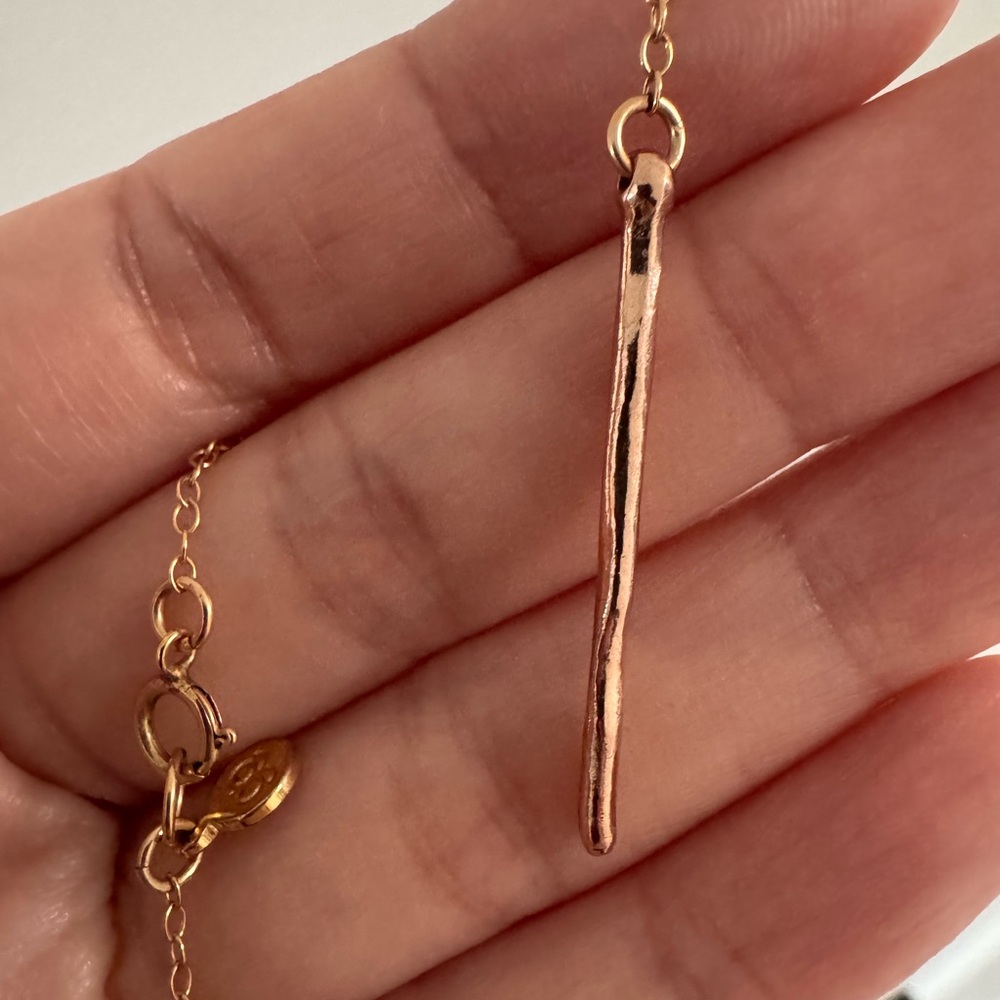 Gorjana lariat bar necklace gold plated